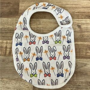 Roller Rabbit | Cute Bunny Print Baby Bib ONE SIZE